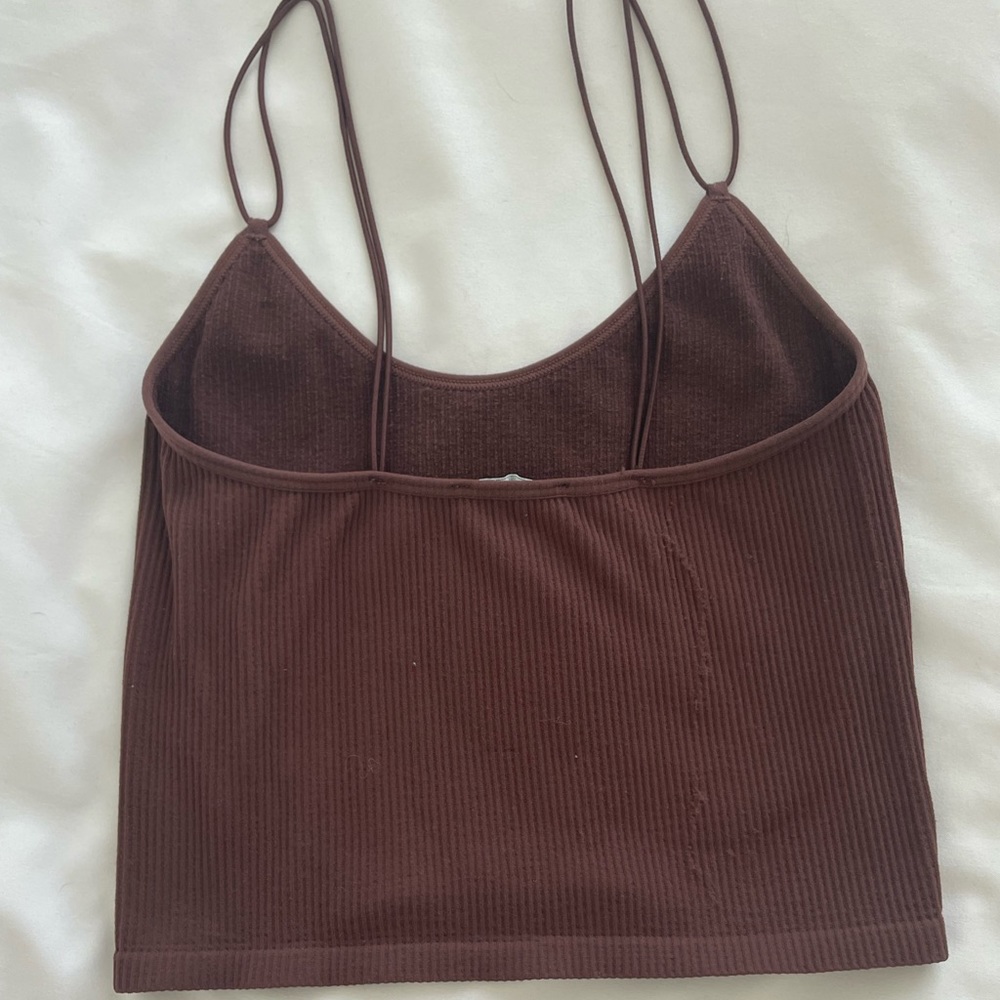 Zara Ribbed Cropped Cami Top - Picture 2 of 3